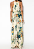 Pastoral Side Slit Maxi Dress