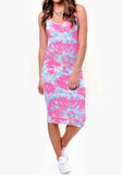 Fireworks Printed Bodycon Dress