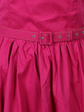 Pink Vintage Sleeveless Midi Dress